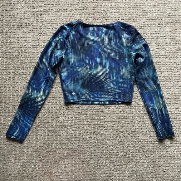 Lululemon Wunder Under Train Cropped Long Sleeve Shirt *Foil Size M - Picture 9 of 9